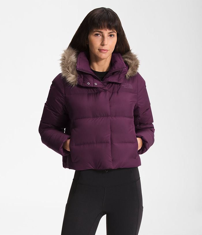 Casaca De Pluma The North Face Mujer New Dealio Short Moradas - Peru 71352YZGX